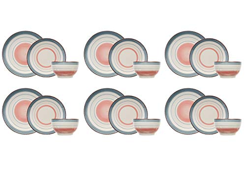 Cosy & Trendy 9034906 Tafelservice Larissa Pink, 18-teilig - Maison & Cuisine en promo à 25.92€