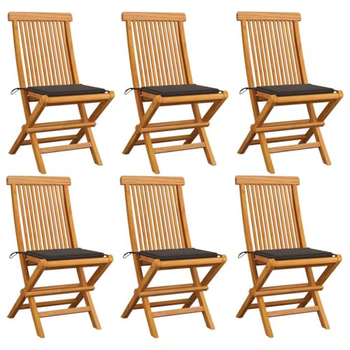 vidaXL Lot de 6 Chaises de Jardin avec Coussins, Sièges de... - Garden & Outdoor Amazon France à 341.99€