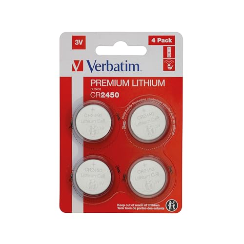 Verbatim Premium Lithium Knopfzellen CR2450 4-er Pack für... - Maison & Cuisine Amazon Allemagne à 3.49€