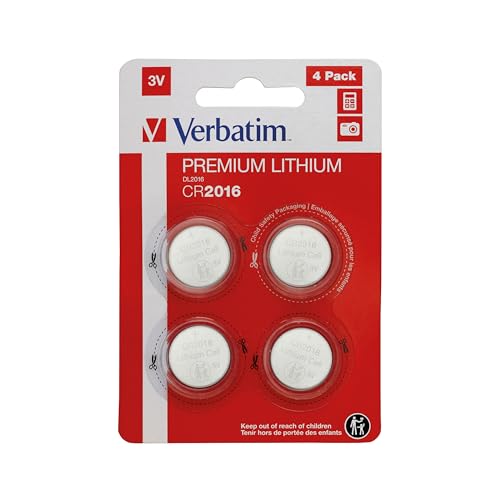 VERBATIM Piles Boutons au Lithium CR2016 Lot de 4 3V 80 mAh... - Sports & Fitness Amazon France à 3.70€