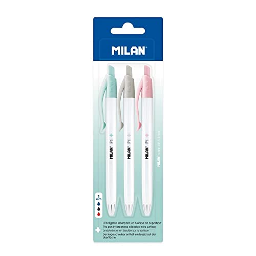 MILAN Blíster 3 bolígrafos P1 (azul, negro y rojo), edición - Fournitures Bureau Amazon Espagne à 2.25€