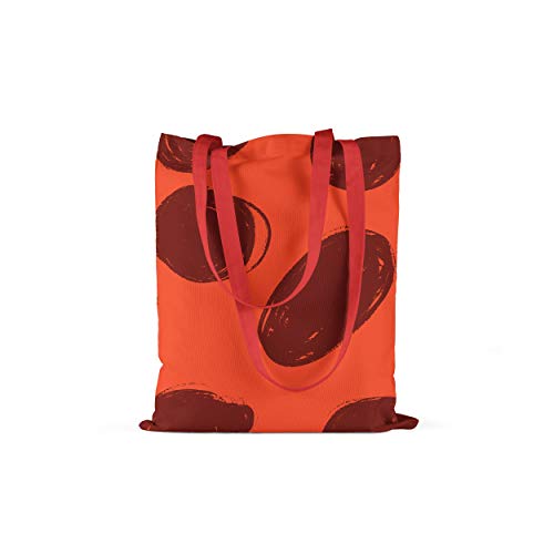 Le Jardin du Lin Bedruckte Einkaufstasche mit Roten Langen... - Maison & Cuisine Amazon Allemagne à 5.56€