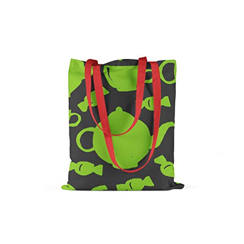 Le Jardin du Lin Bedruckte Einkaufstasche mit Roten Langen... - Maison & Cuisine Amazon Allemagne à 4.54€