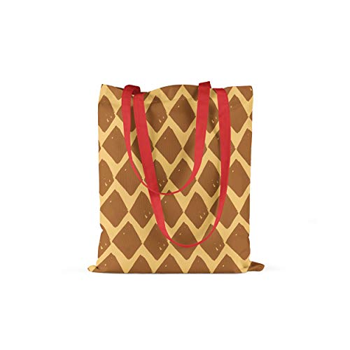 Le Jardin du Lin Bedruckte Einkaufstasche mit Roten Langen... - Maison & Cuisine Amazon Allemagne à 5.61€