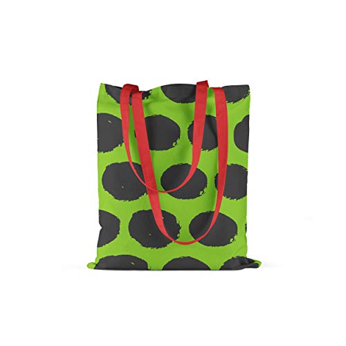 Le Jardin du Lin Bedruckte Einkaufstasche mit Roten Langen... - Maison & Cuisine Amazon Allemagne à 5.61€