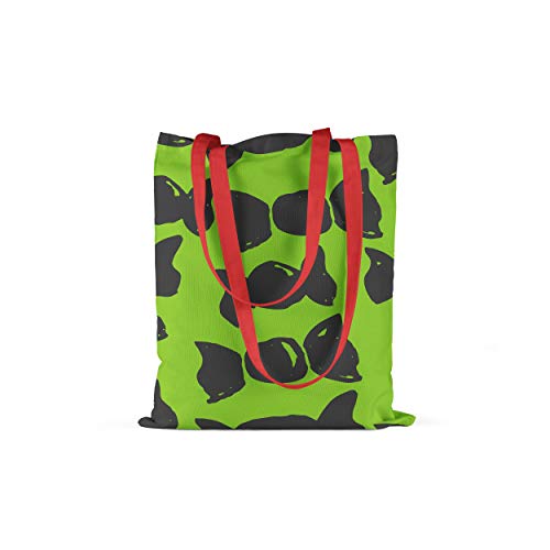 Le Jardin du Lin Bedruckte Einkaufstasche mit Roten Langen... - Deal du jour à 5.10€