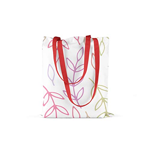 Le Jardin du Lin Bedruckte Einkaufstasche mit Roten Langen... - Maison & Cuisine Amazon Allemagne à 5.61€