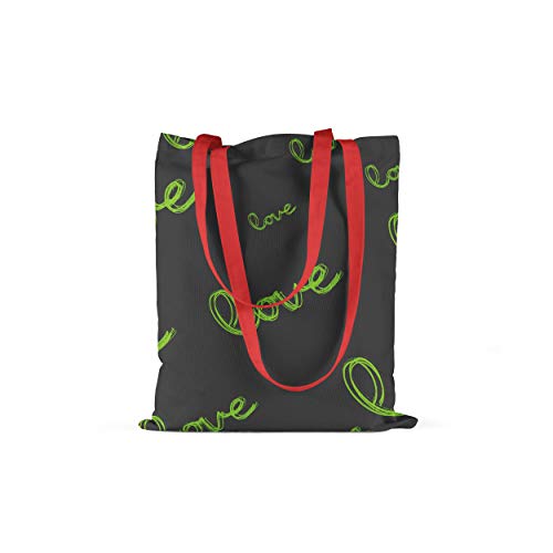 Le Jardin du Lin Bedruckte Einkaufstasche mit Roten Langen... - Amazon Allemagne à 5.56€
