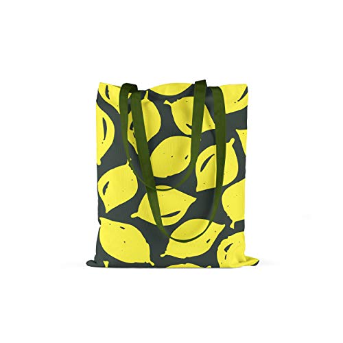 Le Jardin du Lin Bedruckte Einkaufstasche mit Grünen Langen... - Maison & Cuisine Amazon Allemagne à 7.07€