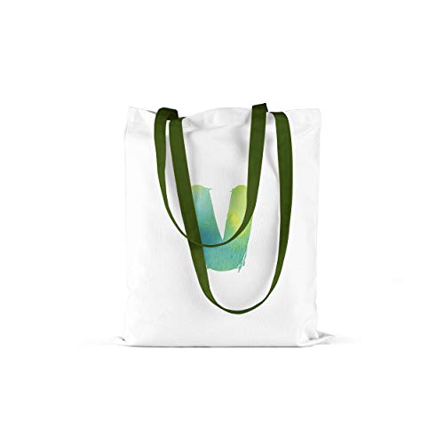 Le Jardin du Lin Bedruckte Einkaufstasche mit Grünen Langen... - Maison & Cuisine Amazon Allemagne à 5.61€