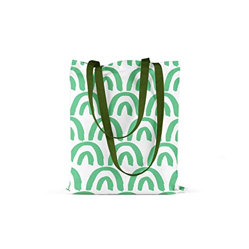 Le Jardin du Lin Bedruckte Einkaufstasche mit Grünen Langen... - Maison & Cuisine Amazon Allemagne à 4.54€