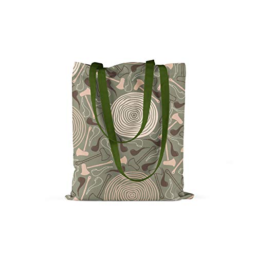 Le Jardin du Lin Bedruckte Einkaufstasche mit Grünen Langen... - Maison & Cuisine Amazon Allemagne à 5.61€