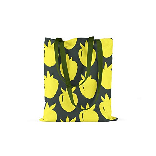 Le Jardin du Lin Bedruckte Einkaufstasche mit Grünen Langen... - Home & Kitchen Amazon Germany à 6.20€