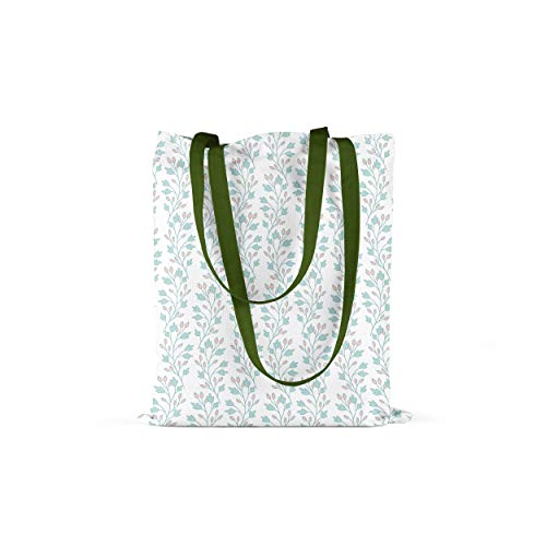 Le Jardin du Lin Bedruckte Einkaufstasche mit Grünen Langen... - Maison & Cuisine Amazon Allemagne à 5.63€