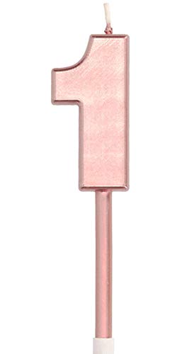 Folat 67031 - Kerze für Kuchen Rose Gold metalisch glänzend... - Maison & Cuisine Amazon Allemagne à 2.99€