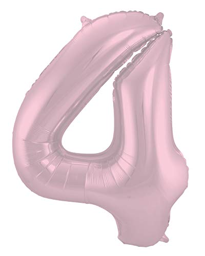 Folat 65954 - Folienballon Zahl 4 - Pink Pastel ca. 86 cm - Sports & Fitness en promo à 3.99€