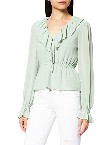 NA-KD Blusa de Gasa con Cuello en V para Mujer - Bon plan à 15.53€