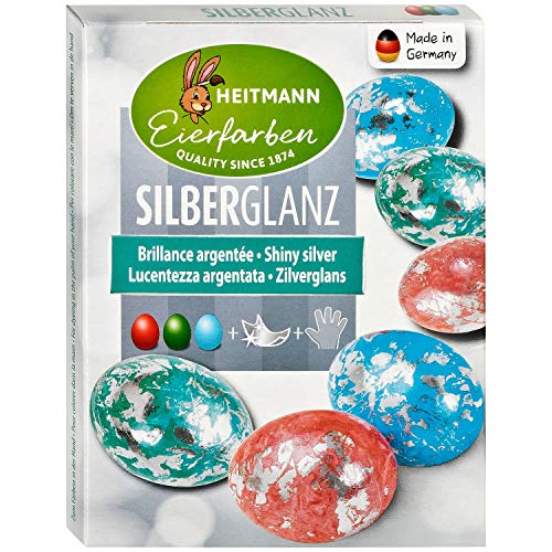 Heitmann Eierfarben, Silberglanz glitzerndes Osternest Blau... - Loisirs Créatifs en promo à 2.49€