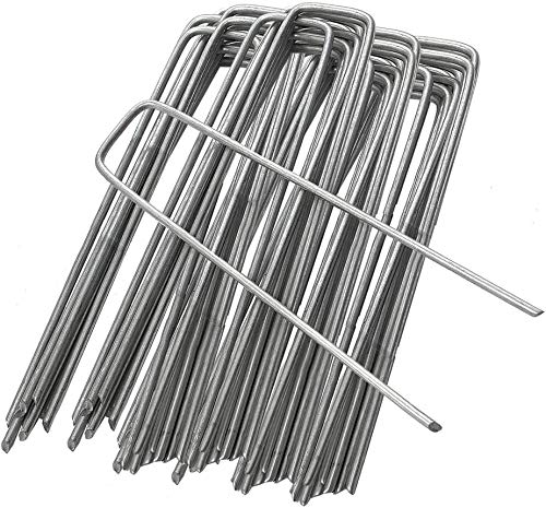 Ram® 50 X Silver Galvanised Ground Pegs Lawn Pegs Stakes... - Jardin & Extérieur Amazon Royaume-Uni à 7.50€