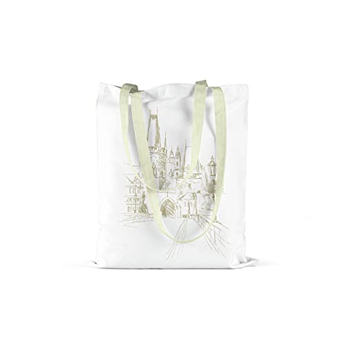 Le Jardin du Lin Bedruckte Einkaufstasche, Tasche, Faltbar... - Maison & Cuisine Amazon Allemagne à 5.19€