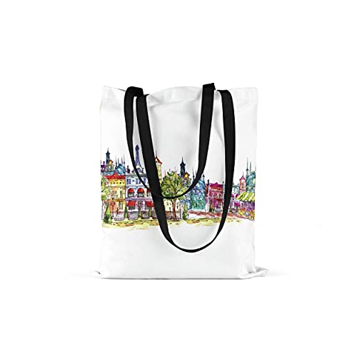 Le Jardin du Lin Bedruckte Einkaufstasche mit Zwei Schwarz... - Maison & Cuisine Amazon Allemagne à 6.54€