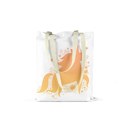 Le Jardin du Lin Bedruckte Einkaufstasche, Wiederverwendbare... - Maison & Cuisine Amazon Allemagne à 5.67€