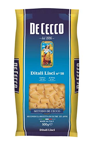 De Cecco 132162 Ditali Lisci N°58, 500 Gr - Épicerie Amazon Italie à 1.34€