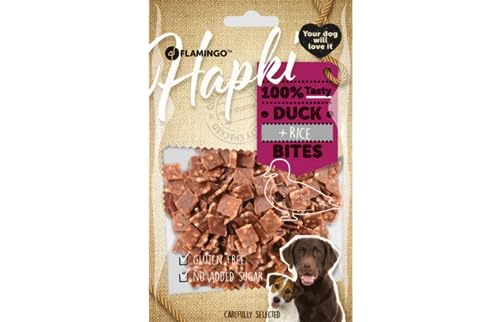 Flamingo Leckerli Hund – Hapki Stückchen mit Ente & Reis –... - Animalerie Amazon Allemagne à 3.21€