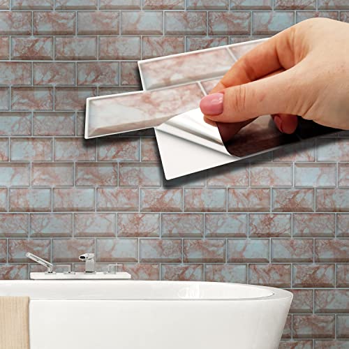 WALPLUS Wandfliesen Aufkleber 60pcs 11.2x5.5"/28.5x14cm... - Maison & Cuisine Amazon Allemagne à 43.23€