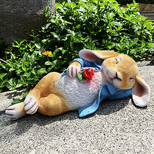 iRonrain Garden Statues Rabbit, Easter Bunny Outdoor Art... - Garden & Outdoor Amazon UK à 29.45€