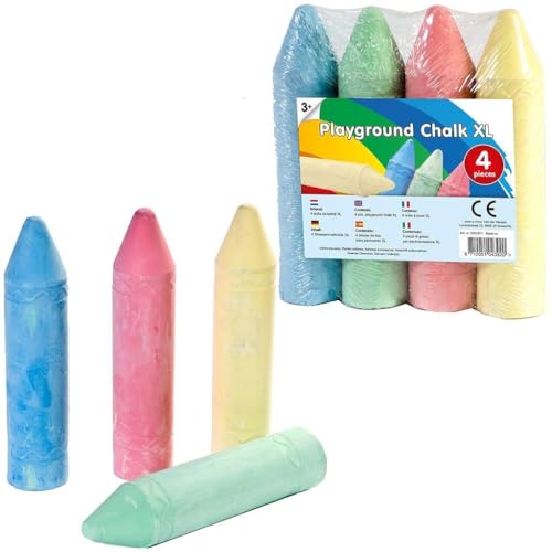 Clown Games - Assorted Super Sidewalk Chalk - 4 Pezzi - Jouets & Jeux Amazon Italie à 6.75€
