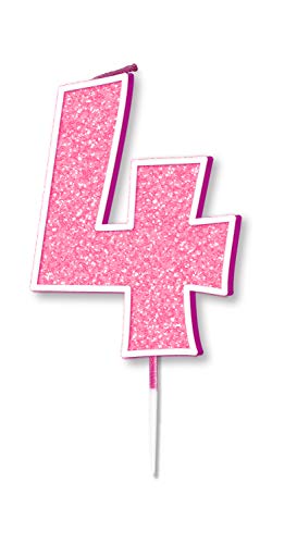 Oaktree Glitter No.4 Candle 7.5cm Pink/Silver Glitter - Maison & Cuisine Amazon Royaume-Uni à 2.17€