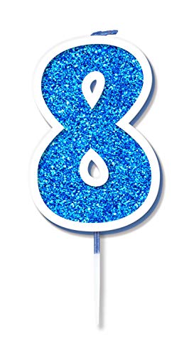Oaktree Glitter No.8 Candle 7.5cm Blue/Silver Glitter - Maison & Cuisine Amazon Royaume-Uni à 2.07€