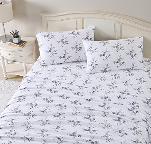 Laura Ashley Home - 4PCS Full Sheets, Cotton Flannel... - Amazon Royaume-Uni à 28.67€
