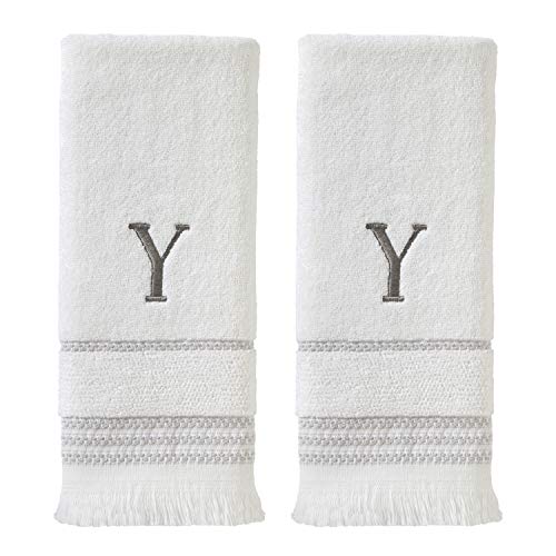 SKL Home Hand Towel Set, Y, Cotton, White, 16x26 - Bon plan à 12.42€