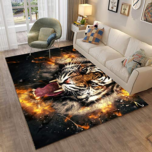 3D L'eau Feu Loup Tigre Lion Motif Dessin Animé Tapis Pour... - Maison & Cuisine Amazon France à 1.99€
