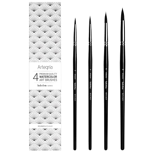 ARTEGRIA Juego de Pinceles de Acuarela, 4 Pinceles... - Toys & Games Amazon Spain à 13.94€