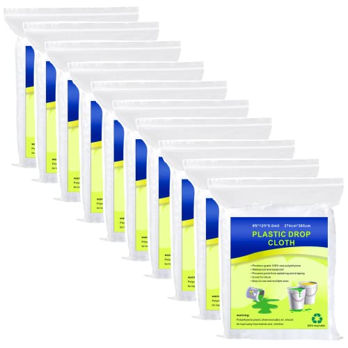 Plastic Dusting Sheets for Painting, Larger Size Waterproof... - Maison & Cuisine Amazon Royaume-Uni à 6.22€