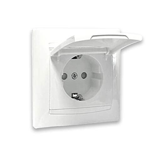 Base Schuko encastrée avec couvercle, 16 A, idéale pour les... - Maison & Cuisine Amazon France à 4.98€