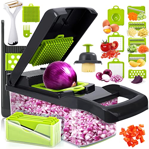 Cortador de verduras 15 en 1 de acero inoxidable, cortador... - Amazon Espagne à 11.53€
