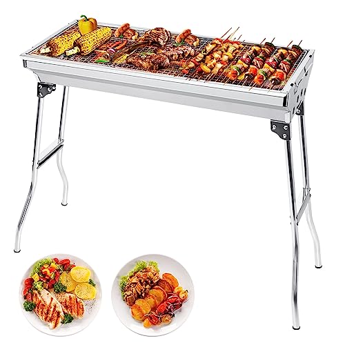 AGM Charcoal BBQ Grill - 680x320x730mm, Large Foldable... - Garden & Outdoor Amazon UK à 36.54€