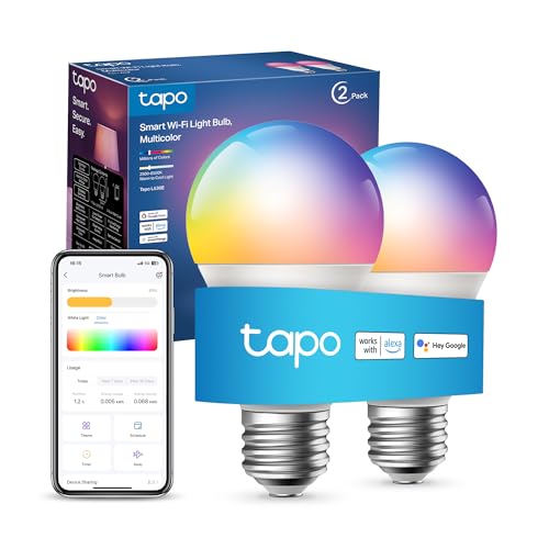 Tapo L530E (2-Pack) E27 Smart Bulb, Alexa Light Bulbs, LED... - Maison & Cuisine en promo à 14.99€