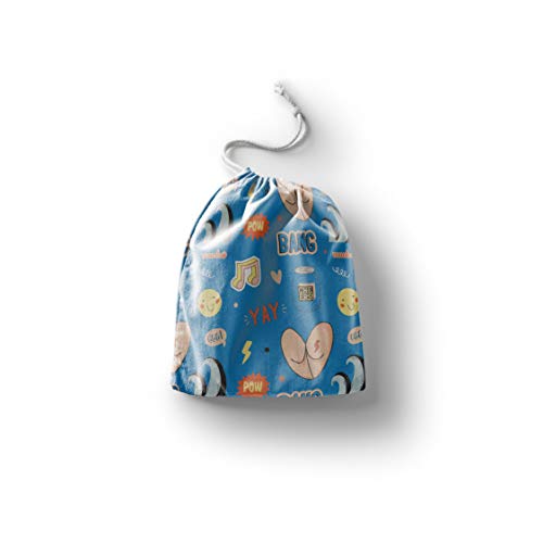 Le Jardin du Lin Bedruckte Baumwoll Taschen mit Kordelzug... - Maison & Cuisine en promo à 4.82€