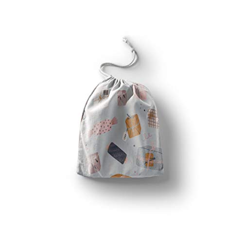 Le Jardin du Lin Bedruckte Baumwoll Taschen mit Kordelzug... - Maison & Cuisine en promo à 4.77€