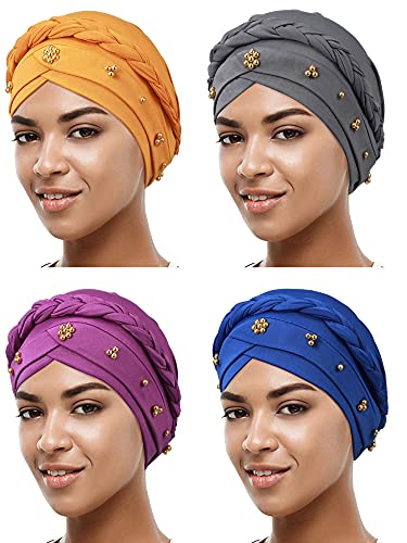 SATINIOR 4 turbantes para mujeres afroamericanas, gorro con... - Amazon Spain à 10.35€