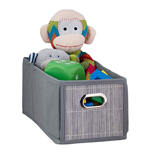 Relaxdays Bamboo Storage Basket, Bathroom Organiser... - Sports & Fitness en promo à 5.31€