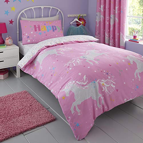 Bedlam Kids Unicorn Glow In The Dark Print Reversible Duvet... - Nouvelle promo Amazon à 22.21€