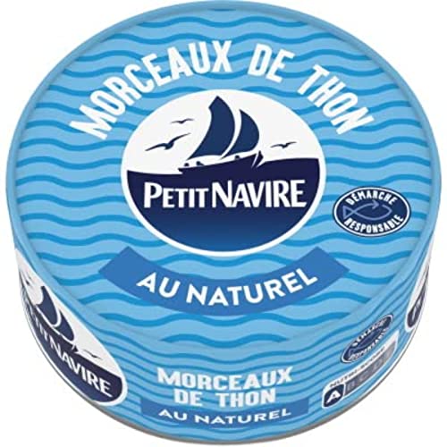 Petit Navire Morceaux de Thon au Naturel, 112g - Animalerie Amazon France à 2.49€