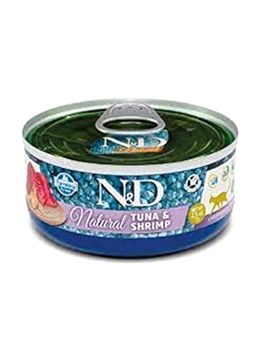 N&D Cat Natural Tuna & Shrimp 70 GR - Animalerie Amazon France à 2.72€