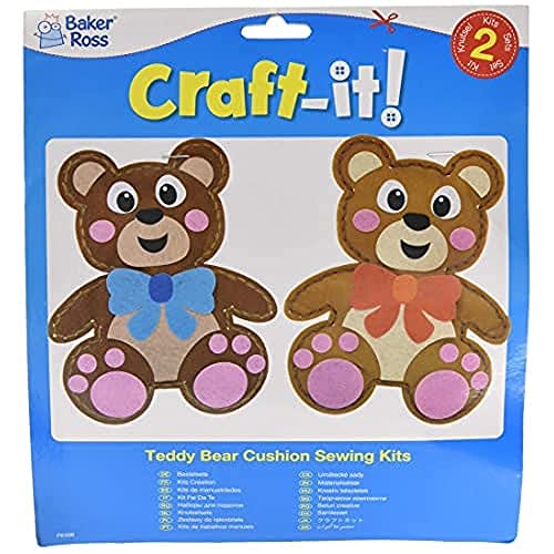 Baker Ross Nähsets Teddybär-Kissen, FE356, Nähset für... - Jouets & Jeux en promo à 7.99€